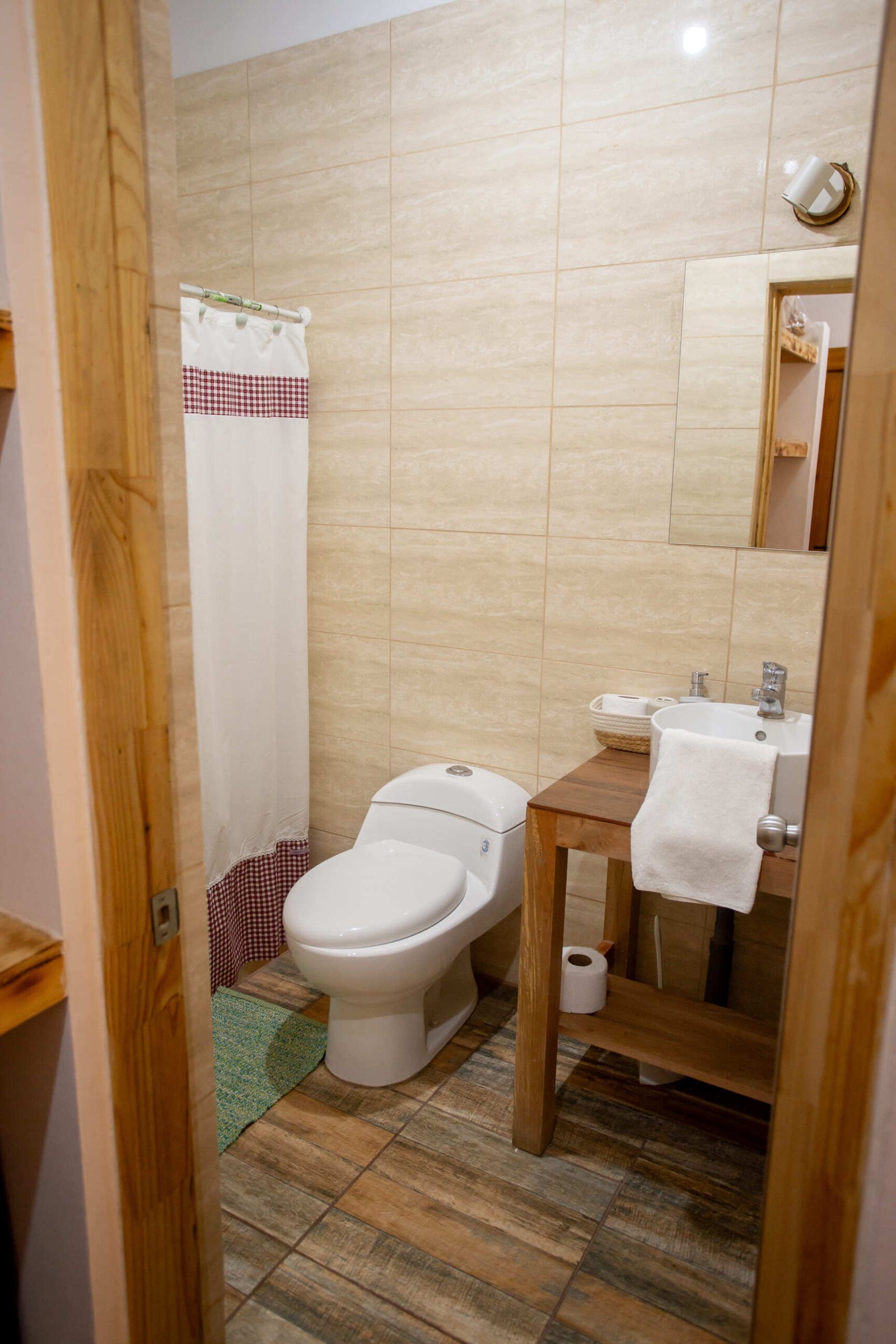 Baño privado de las habitaciones de Sol del Desierto
